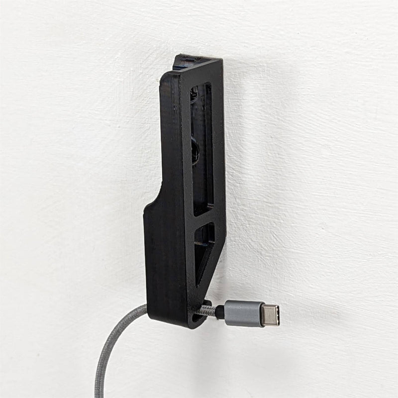 Tablet Wall Mount Bracket Holder Universal With Cable Hook (Up to 19mm Thickness)