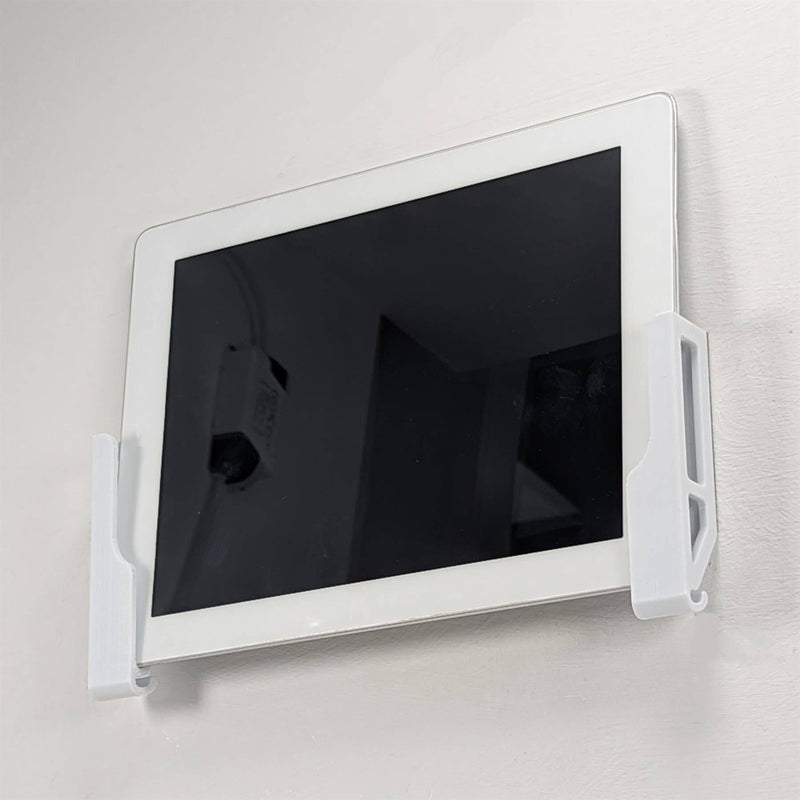 Tablet Wall Mount Bracket Holder Universal With Cable Hook (Up to 19mm Thickness)
