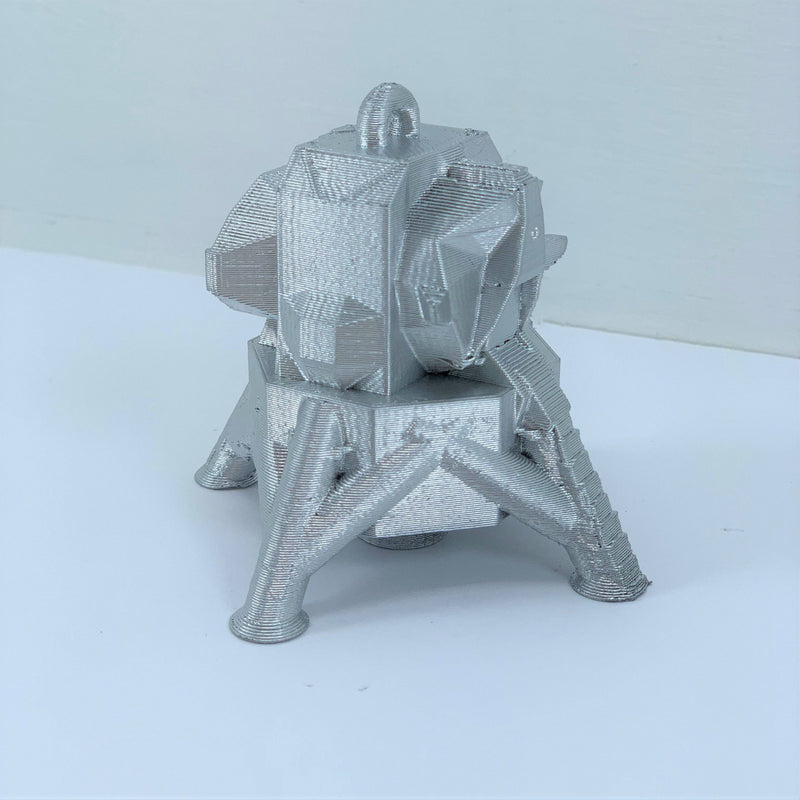 Custom Christmas Bauble - Mars Luna Lander Silver