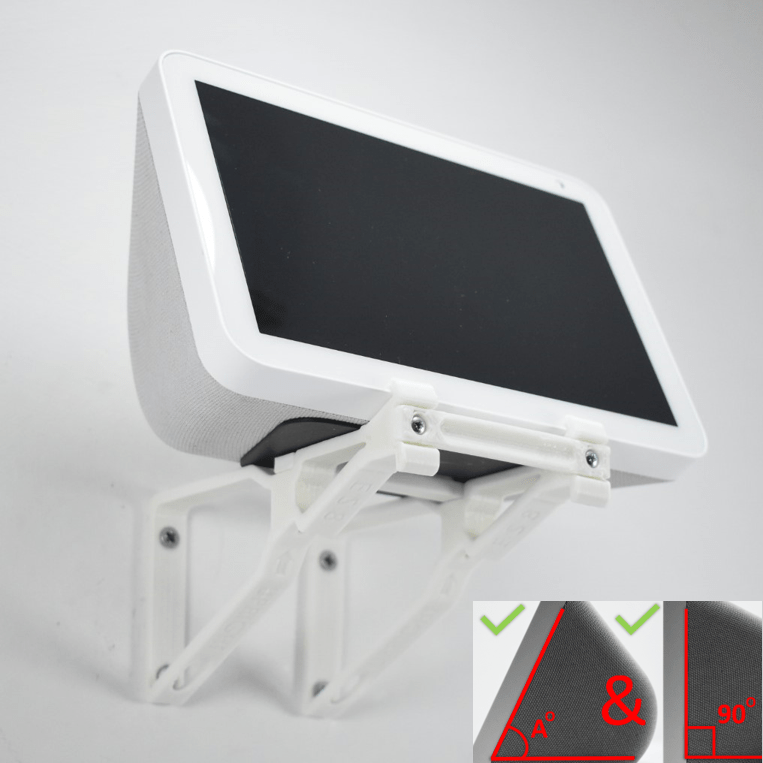 Echo Show 8 Wall Mount Wall Bracket Adjustable Tilt Multi Function - Upright & Angled