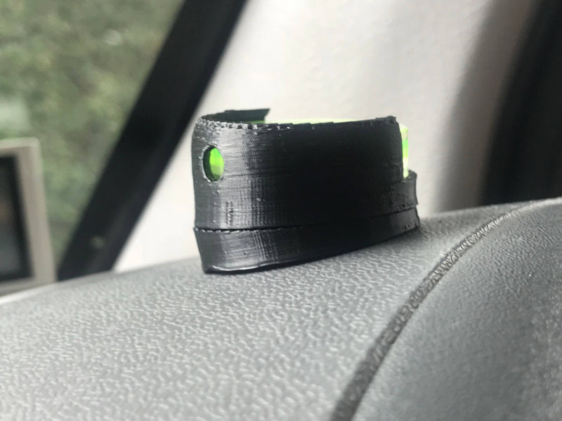 Motorhome Adjustable Bubble Spirit Level Indicator Ideal For Dash Mounting : Black
