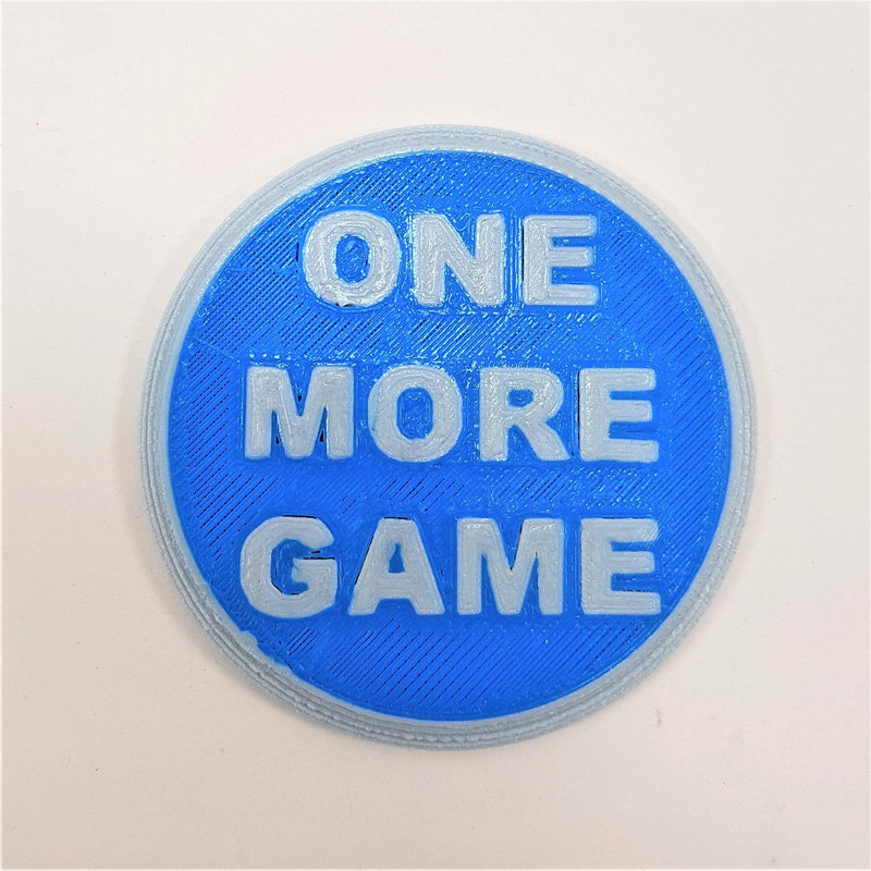 Gaming "Choice" Coaster / Large Coin: Flip The Coin To Decide If You Play On Or Rest Up..!