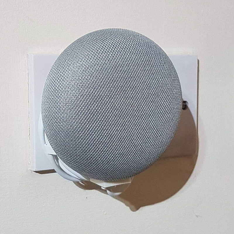Google Home Mini Bracket : Clips To Uk Plug (No Screws/Drill Holes Needed)