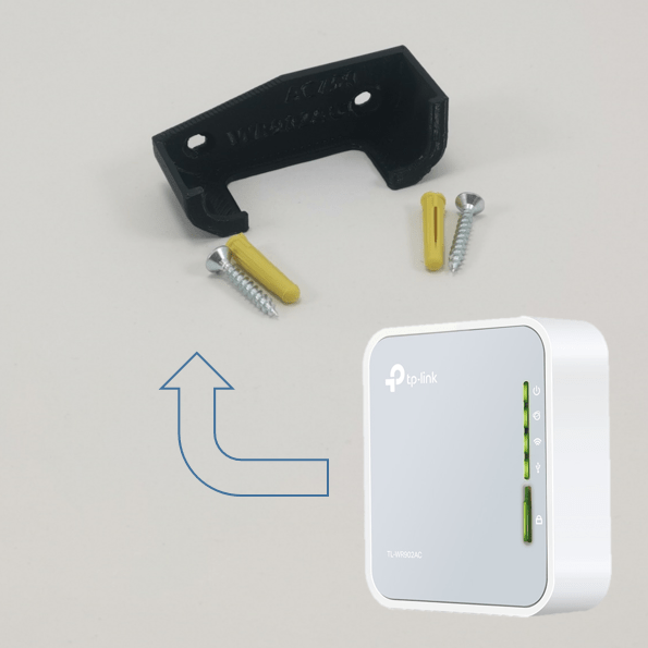 Tp Link Ac750 Wireless Travel Router Wr02Ac Wall Mount Wall Bracket Under Desk Holder