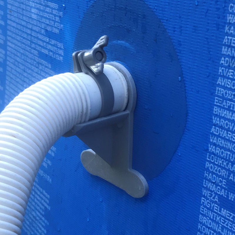 2 X Swimming Pool Pipe Holders : Grey Holds Pipes 30Mm To 37Mm Designed To Fit On Intex Pools