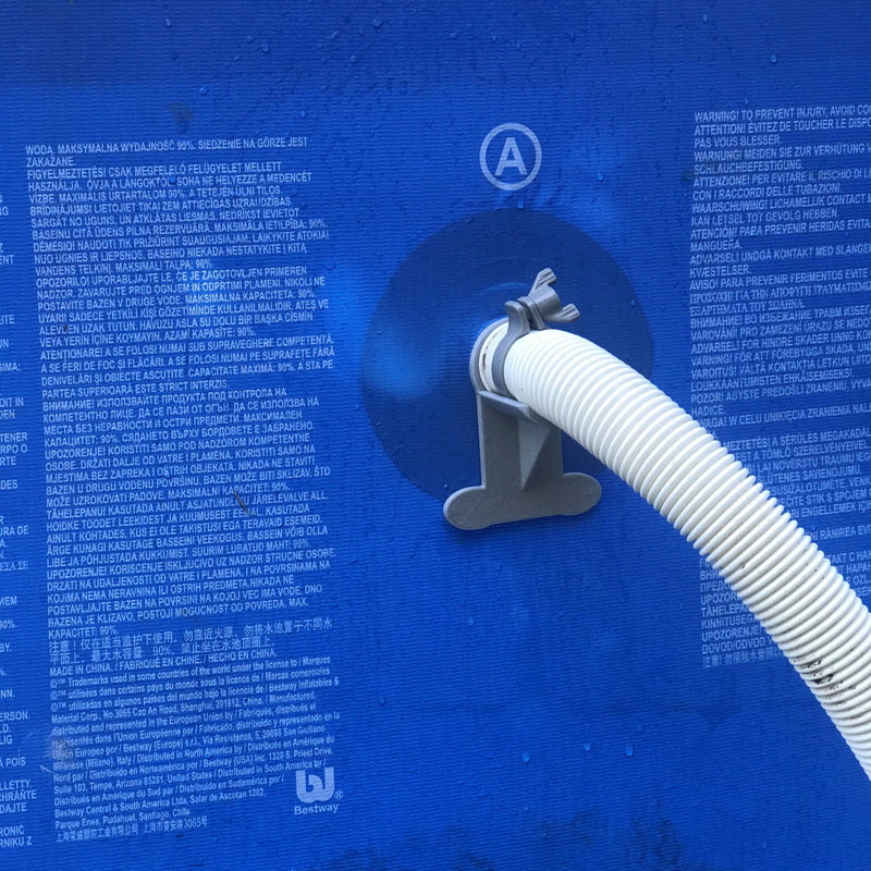 2 X Swimming Pool Pipe Holders : Grey Holds Pipes 30Mm To 37Mm Designed To Fit On Intex Pools