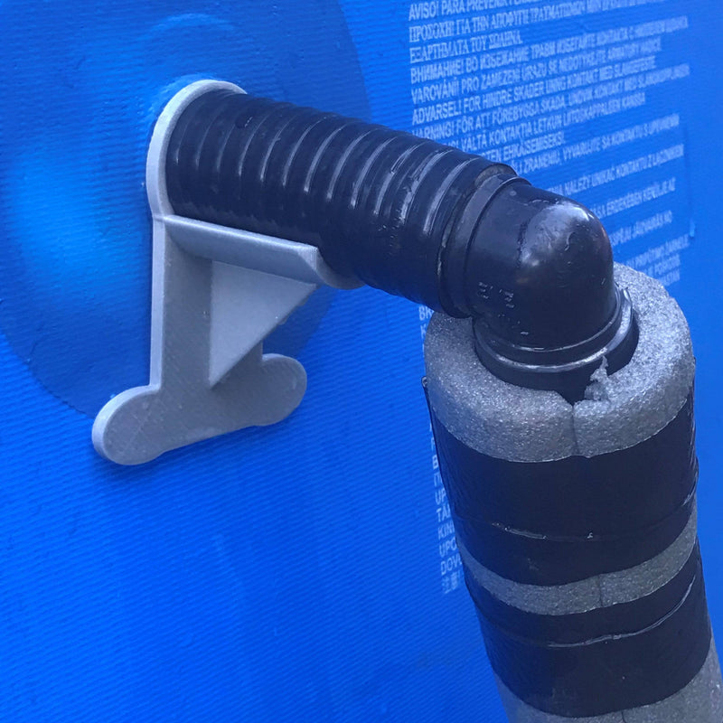 2 X Swimming Pool Pipe Holders : Grey Holds Pipes 30Mm To 37Mm Designed To Fit On Intex Pools