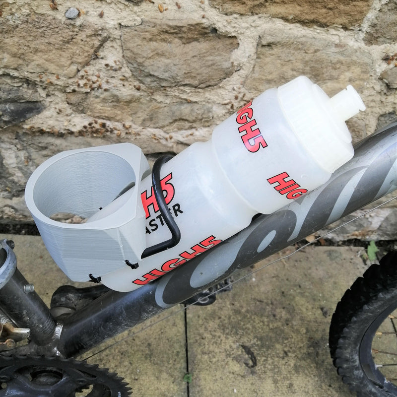 Bike Bottle Bracket Coffee Cup Adaptor Holds Standard Coffee Cups : Grey