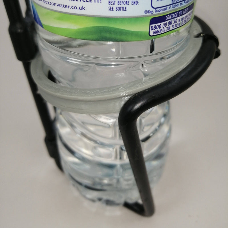 Bike Bottle Holder Adapter : Holds Standard Water Bottles & Cans When Needed