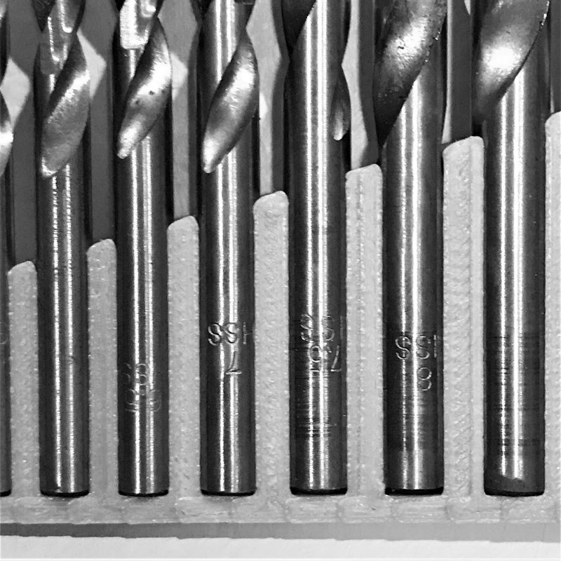 Drill Bit Holder Wall Bracket : Grey