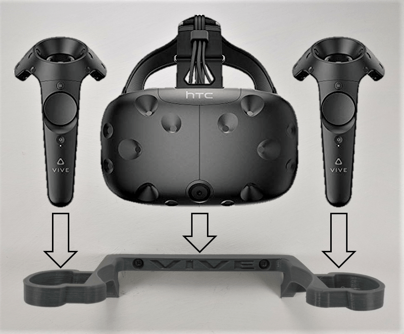 Htc Vive Headset & Controller Wall Bracket/Mount