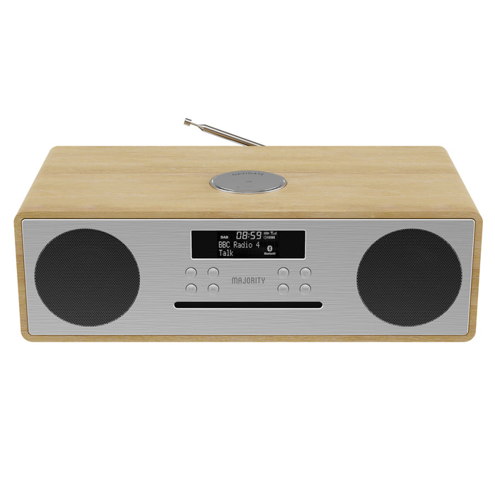 Majority Oakington OAK Music System CD Player/Dab Radio/ Bluetooth