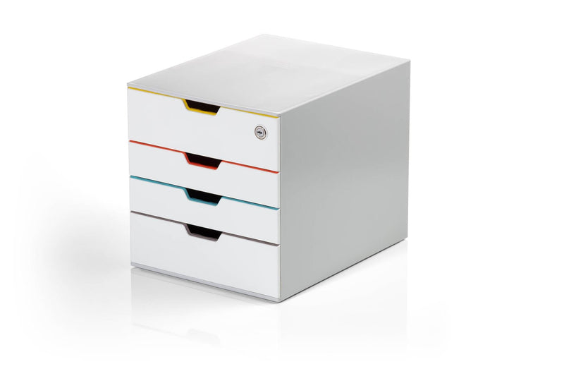 Durable VARICOLOR MIX SAFE Lockable Desktop Organiser 4 Drawer Storage | A4+