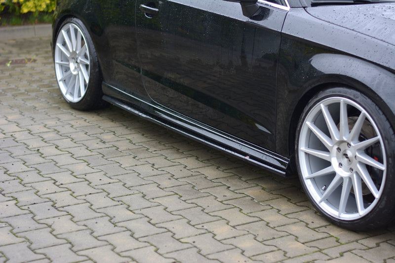 Maxton Design - SIDE SKIRTS DIFFUSERS AUDI S3 / A3 S-LINE 8V / 8V FL HATCHBACK