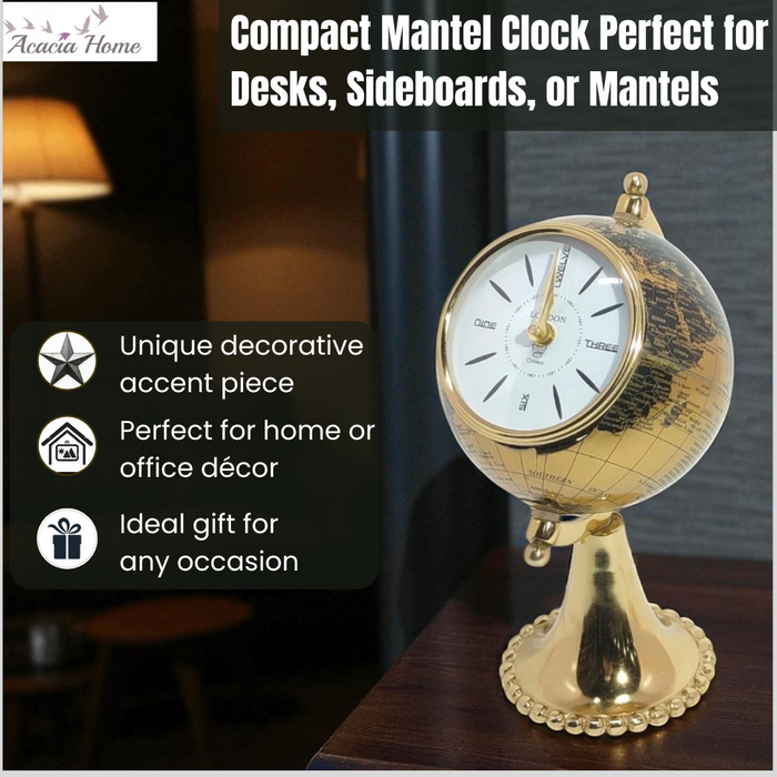 TABLE CLOCK GLOBE DESIGN