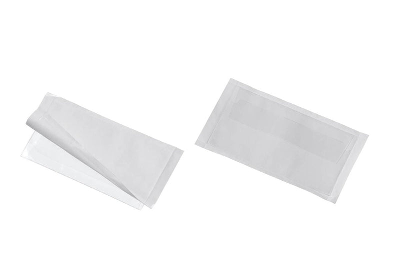 Durable POCKETFIX PLUS Adhesive Flap Pocket Label Sleeve | 10 Pack | 90 x 57mm
