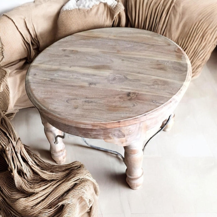 60CM WOODEN ROUND TABLE