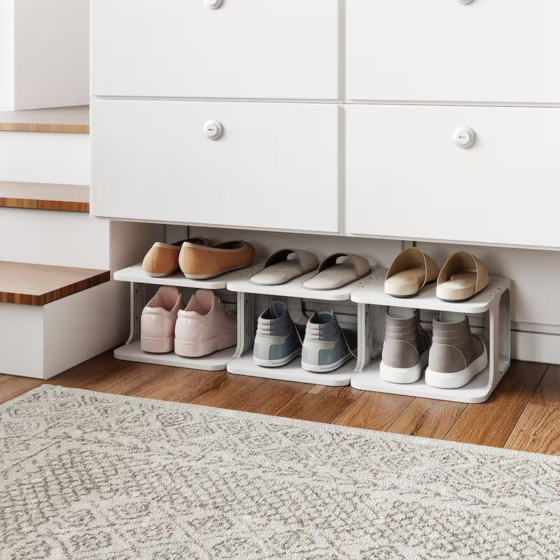 6-Tier Stackable Shoe Rack – Vertical Shoe Storage Organiser for Closet & Entryway