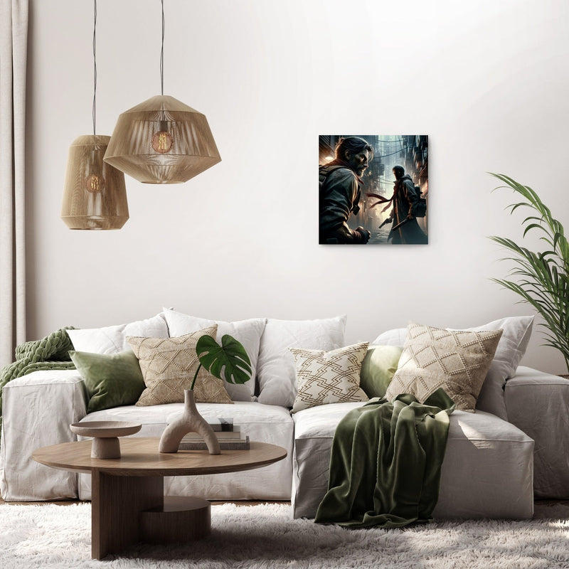 Alleyway Confrontation Canvas