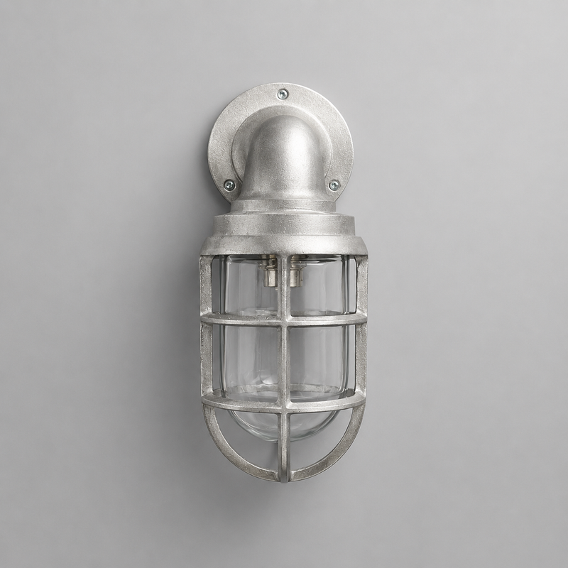 Beachamwell ~ Raw Cast Bulkhead Outdoor & Bathroom Sconce Wall Light ~ 10.5 Inch