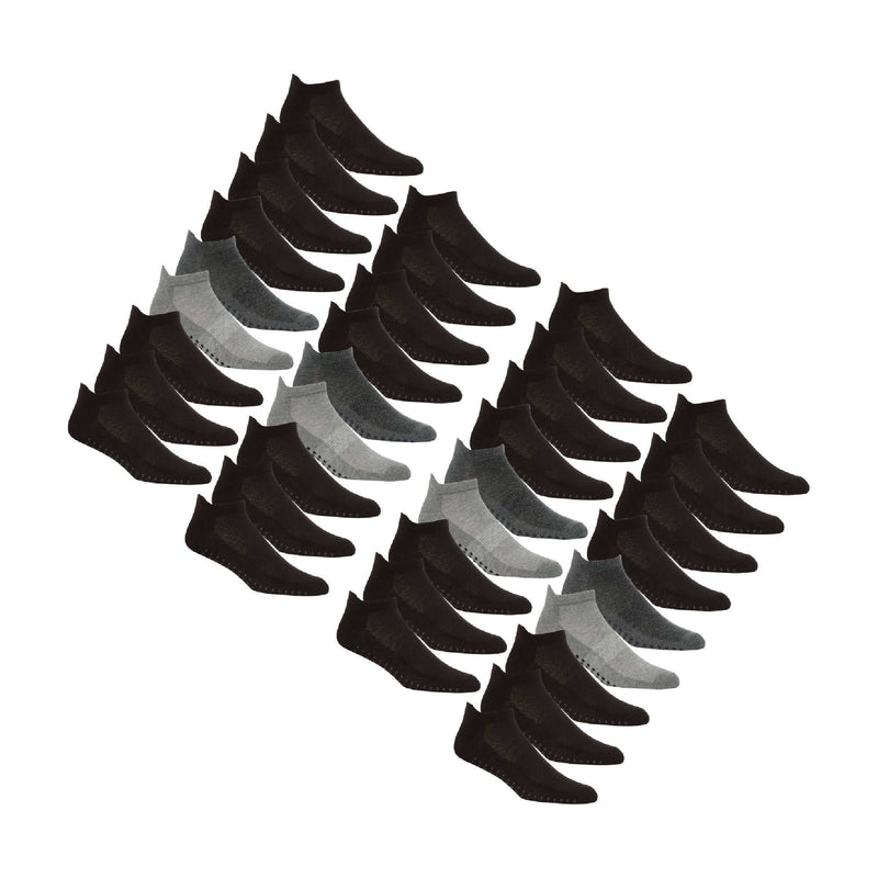 Mens Low Cut Trainer Gym Socks with Grips (Multipack Options)