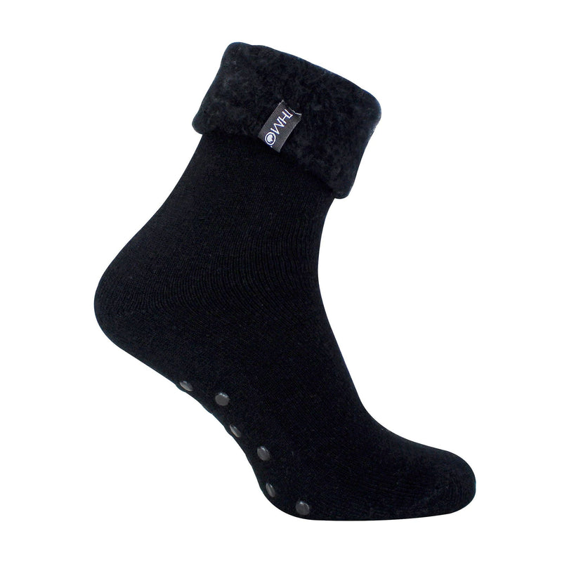 1 Pack Mens Soft Plush Lined Slipper Bed Socks