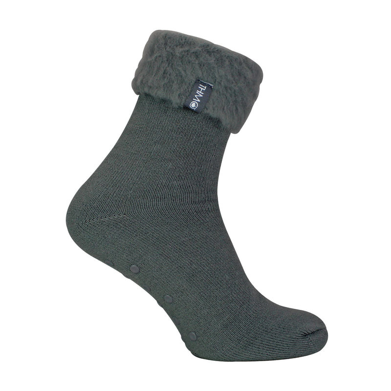 1 Pack Mens Soft Plush Lined Slipper Bed Socks