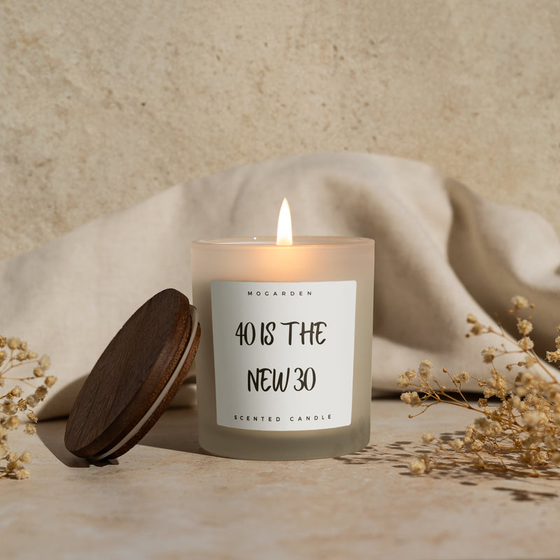 40th Birthday Candle, Luxury Scented Vanilla Soy Candle 220gr, 40th Birthday Gifts