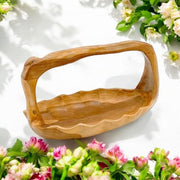 40CM TEAK BOWL WITH HANDLE - InStock