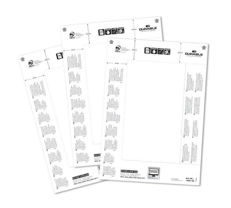 Durable BADGEMAKER Printable Table Place Name Inserts | 20 Cards | 61x210mm