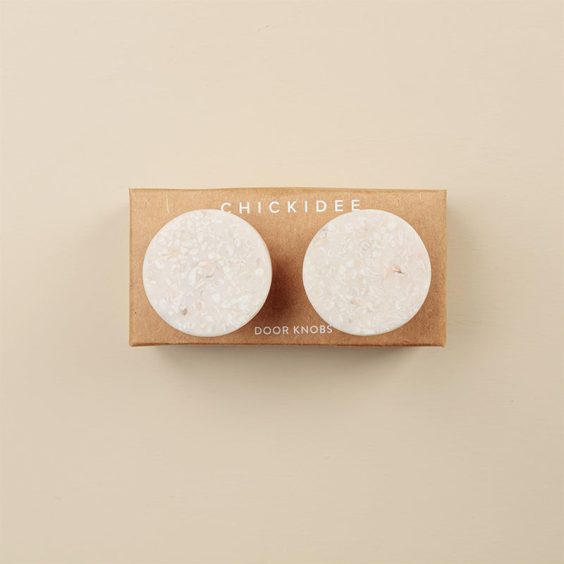Farida Grey Marble Resin Round Drawer Knobs
