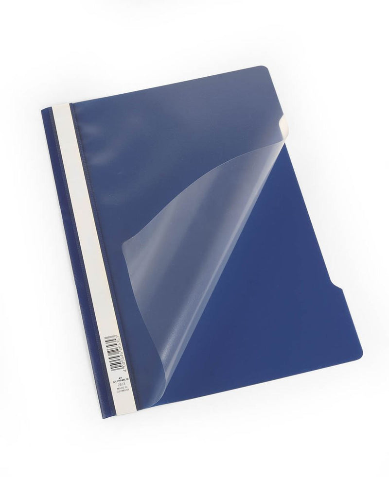Durable Clear View Project Folder Document Report File | 50 Pack | A4 Dark Blue
