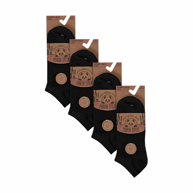 12 Pack Ladies Low Cut Breathable Bamboo Trainer Socks