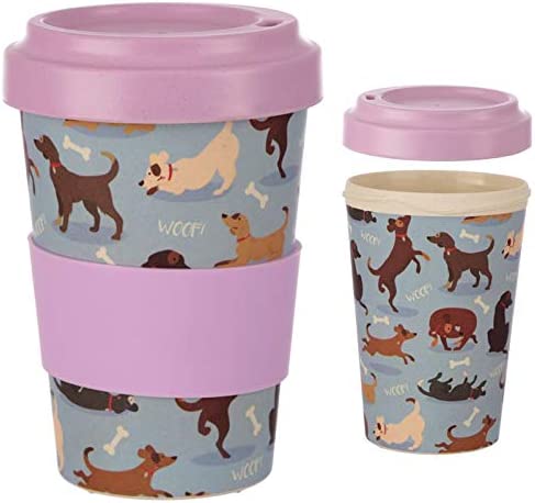 Catch Patch Chien - Reusable bamboo travel mug with screw cap