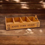 41CM WOODEN CUTLERY TRAY 4 COMPARTMENTS - InStock