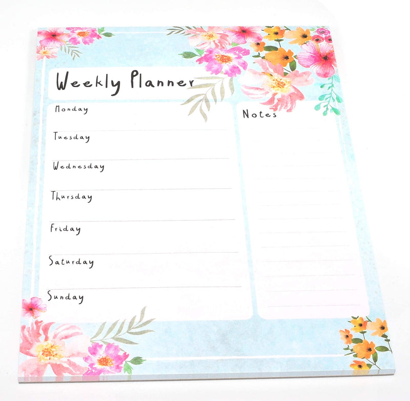 Compact - 1x A4 Flowers Layout Weekly Planner Pad Design at Random