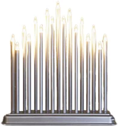 Silver Christmas LED Candle Bridge