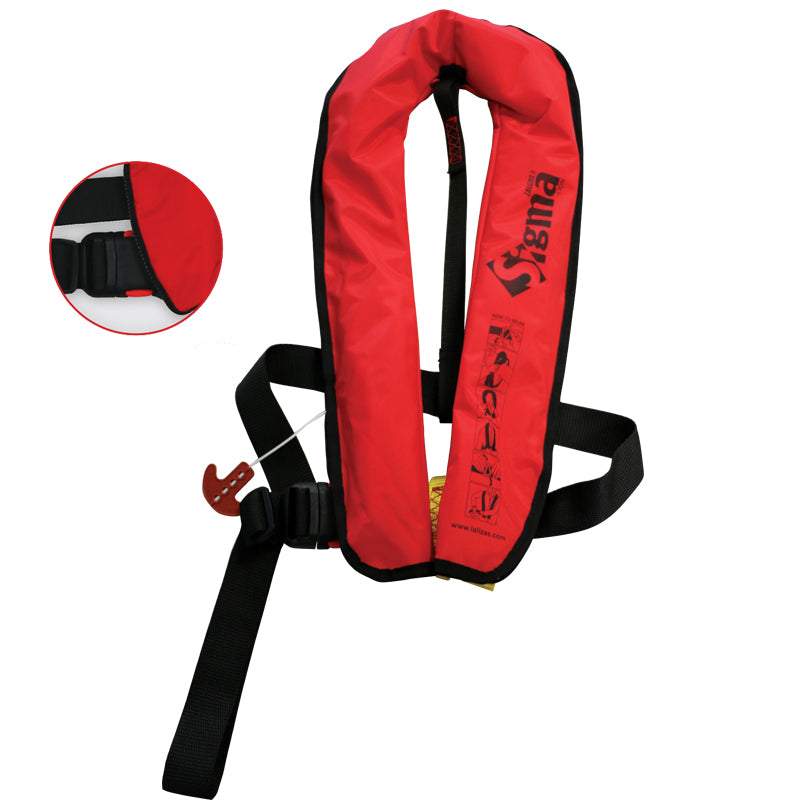 Lalizas Sigma Auto 170N Inflatable Lifejacket with ISO Harness Red