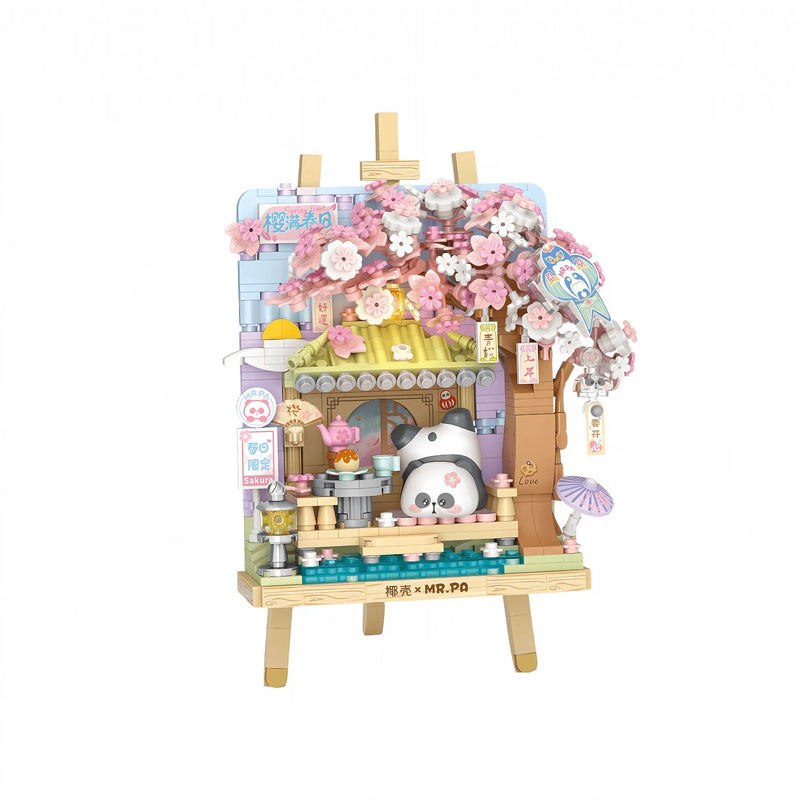 LOZ Spring Cherry Blossoms Panda Painting Easel 7203