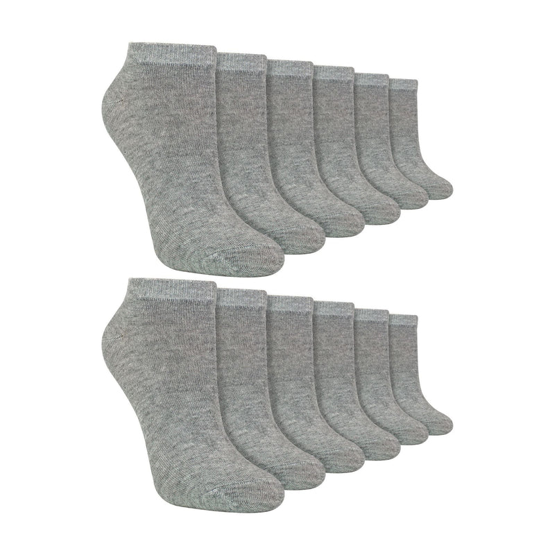 12 Pack Kids Soft Breathable Bamboo Trainer Liner Socks Ideal for PE
