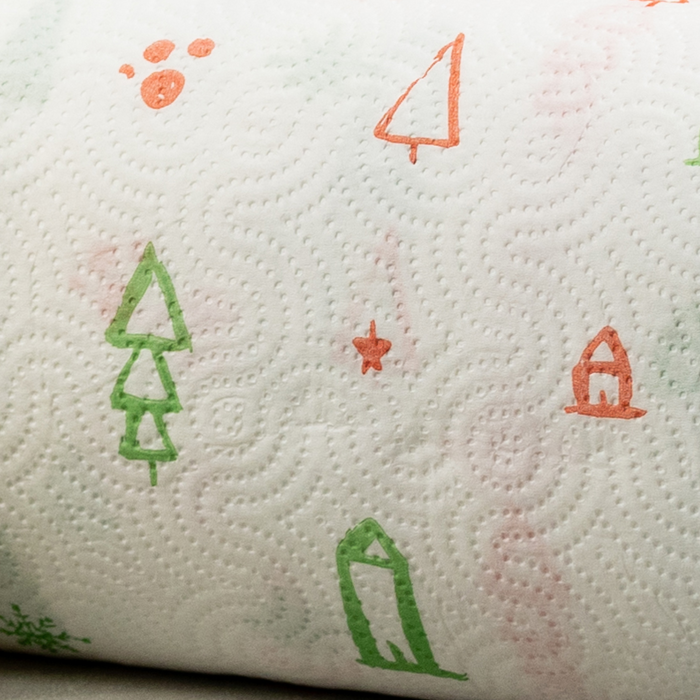 Renova Festive Christmas Kitchen Roll 1 Roll Per Pack – XXL Durable Holiday Paper Towels Decorative Designs 120 Sheets | 3x Larger Than Standard Rolls