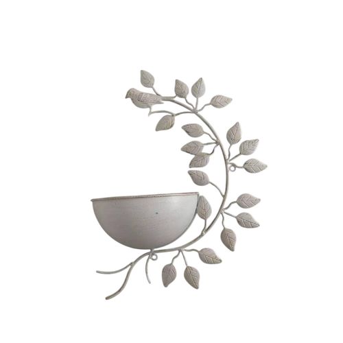 42CM CREAM METAL GARDEN PLANTER - InStock