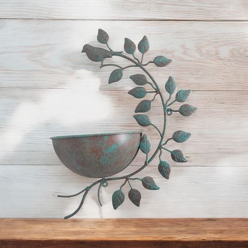 42CM GREEN METAL GARDEN PLANTER - InStock