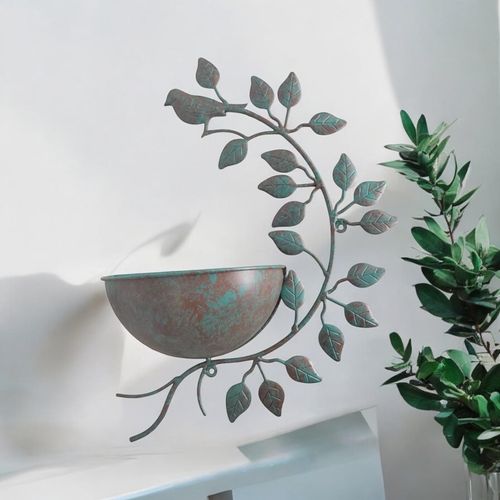 42CM GREEN METAL GARDEN PLANTER - InStock