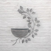 42CM GREY METAL GARDEN PLANTER - InStock