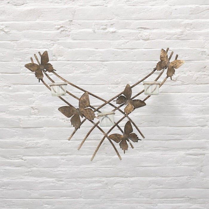 55CM METAL CANDLE HOLDER BUTTERFLY
