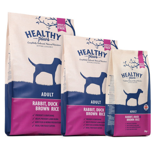 Healthy Paws Rabbit, Duck & Brown Rice Adult 12KG