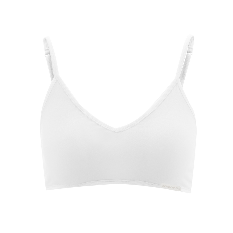 Organic Cotton Spaghetti Strap Bralette