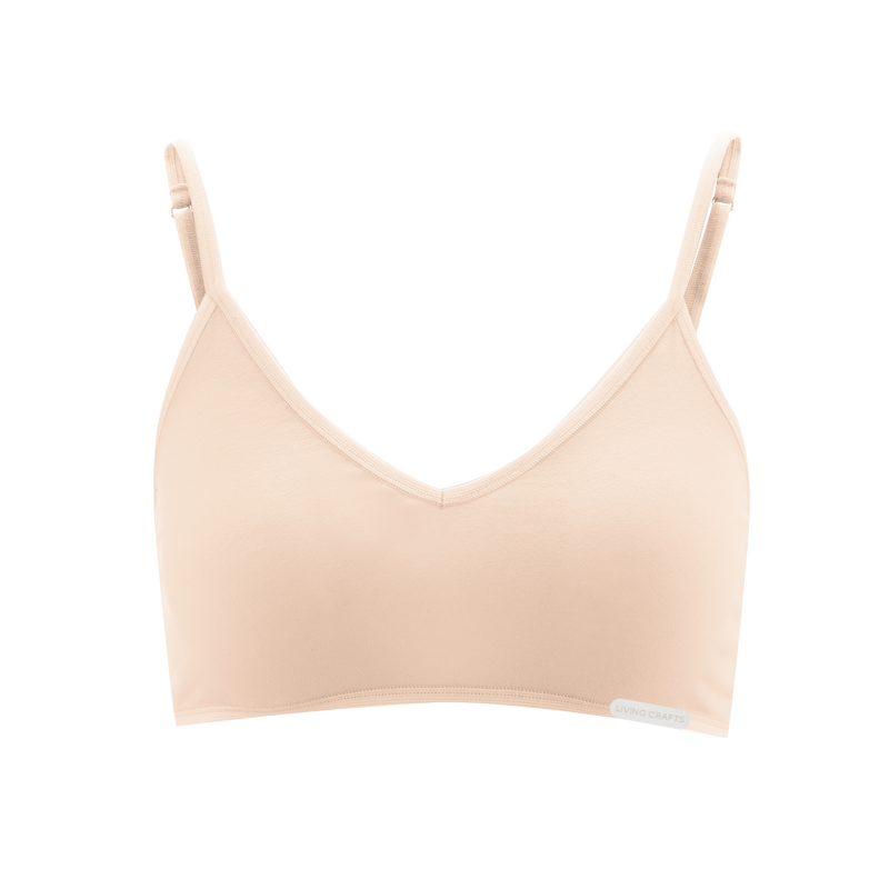 Organic Cotton Spaghetti Strap Bralette