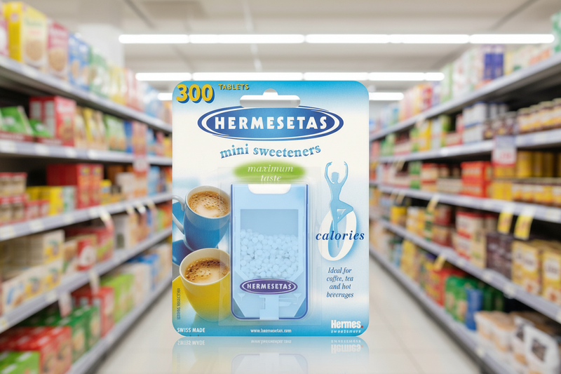 12 x Hermesetas Mini Sweeteners 300 Tablets 4.5G